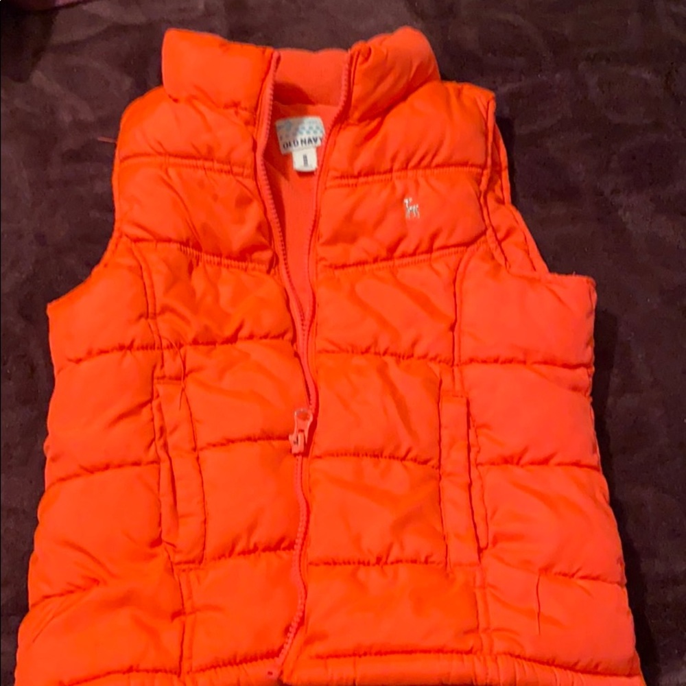 Old navy girls bubble vest lightly worn